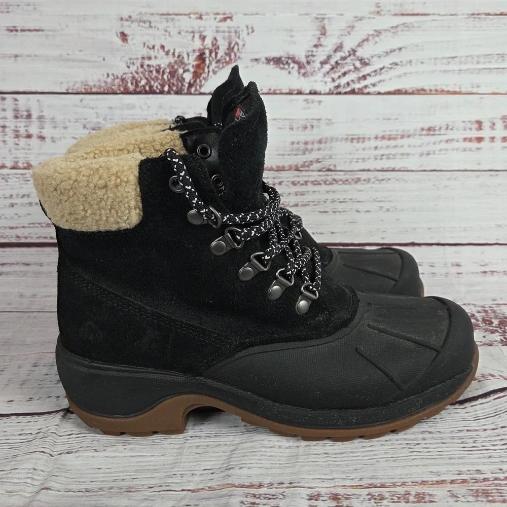 Wolverine Womens Black Suede Hiking Boots Frost Insulated Waterproof 7.5M Gorp